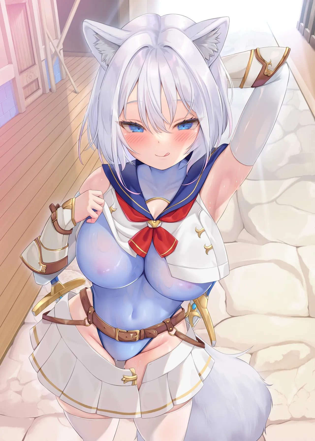 【汉化漫画】[聖華快楽書店 (よろず)] 白狼剣士ハティちゃんのえっちな冒険の書 [中国翻訳] [DL版]